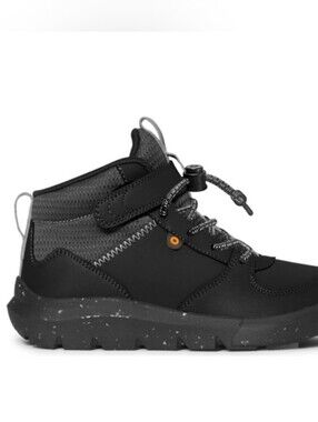 Kids Bogs Waterproof Black Shoes